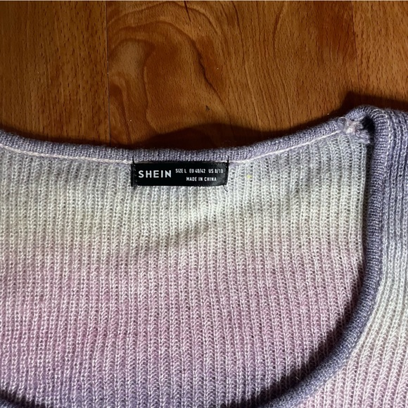 Purple Cropped Sweater Bundle - Size M/L Shein - Picture 5 of 5